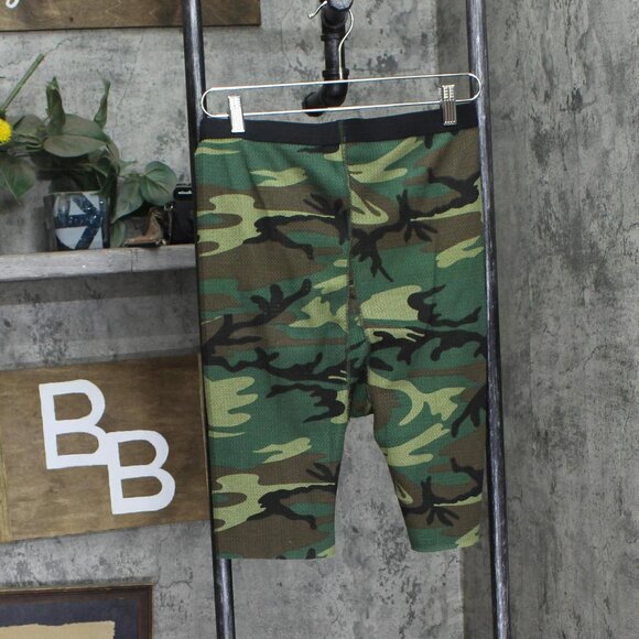 NEW Green Hills Mens Thermal Camouflage Long Boxer Briefs Camo Green M - Picture 2 of 4